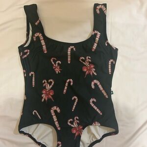 Lucky Leo Candy Cane Print Leotard